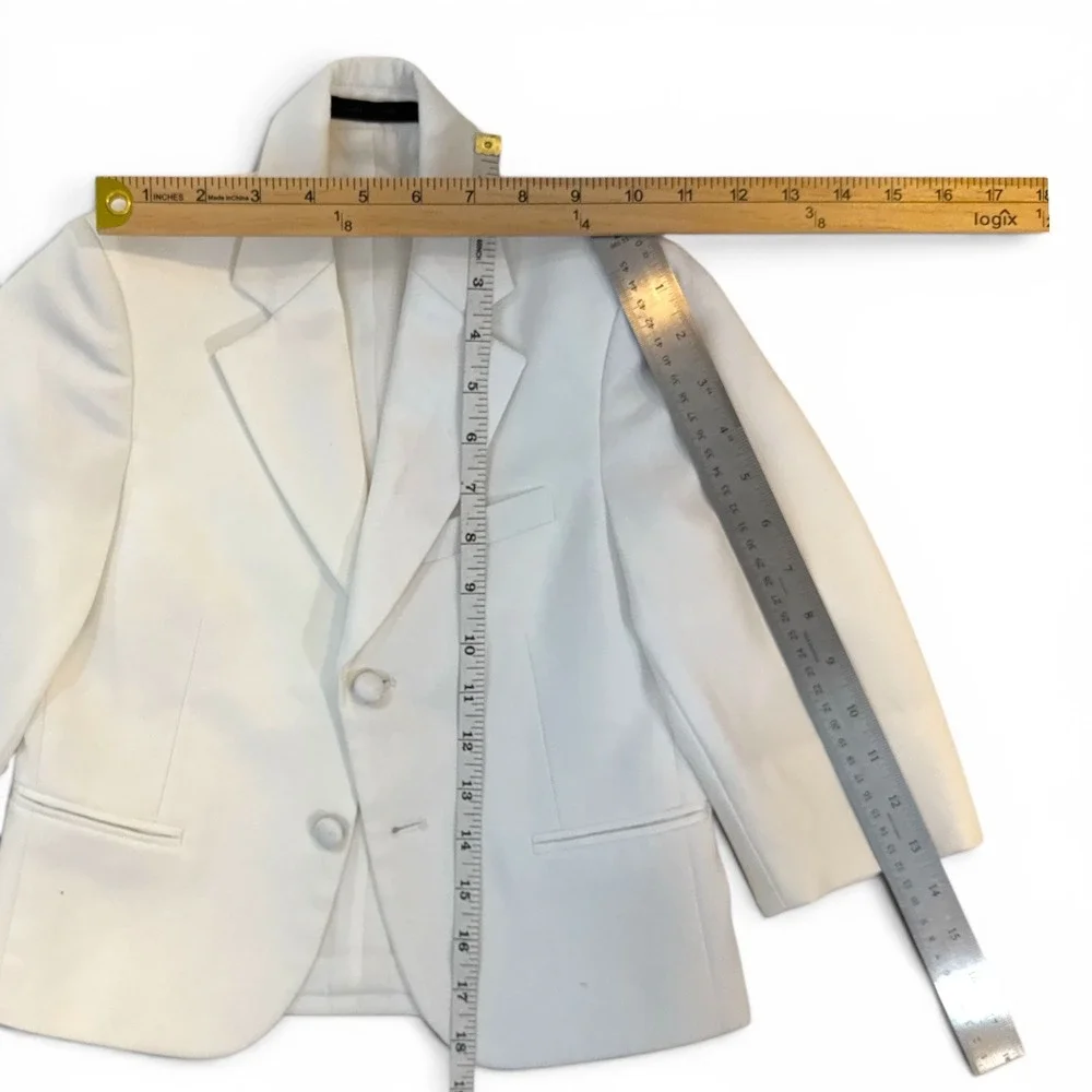Lord West Boys White Formal Tuxedo Dinner Jacket Blazer Two Button Twill